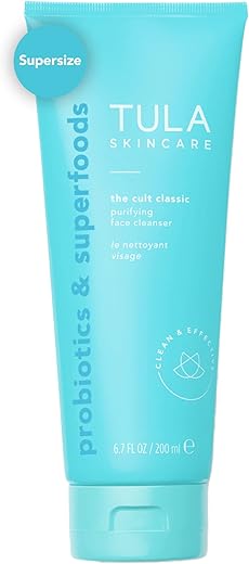 Skin Care – Limpeza Facial Purificante Cult Classic – Tamanho Grande, Suave e Eficaz, Removedor de Maquiagem, Nutritivo e Hidratante, 200 ml - TULA
