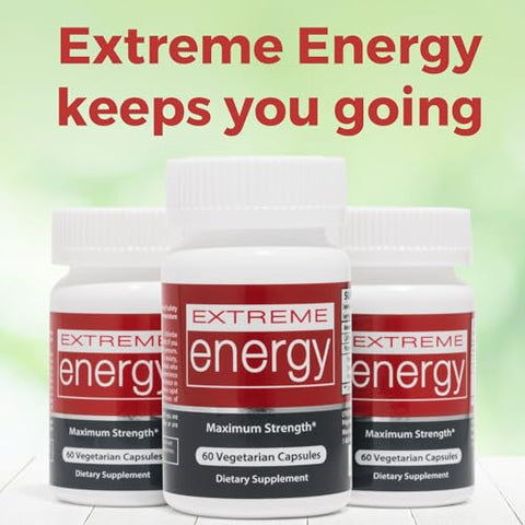 Herbal Nitro - Extreme Energy – Pílulas de Energia Rápida e Duradoura que Reduzem a Fadiga – Suplemento Energético Natural para Mulheres