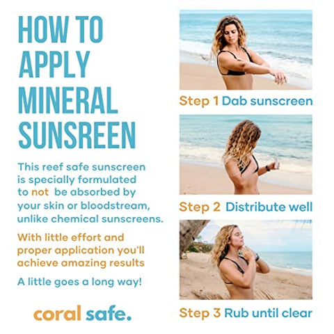 Coral Safe - Protetor Solar Mineral Facial em Bastão SPF 50 2 Unidades, Hawaii  Reef Safe