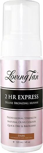 Mousse Express 2 HR Dark – Bronzeado Perfeito, Natural e Profissional – Até 5 Aplicações por Frasco – Cruelty Free - Loving Tan