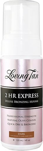 Mousse Express 2 HR Dark – Bronzeado Perfeito, Natural e Profissional – Até 5 Aplicações por Frasco – Cruelty Free - Loving Tan