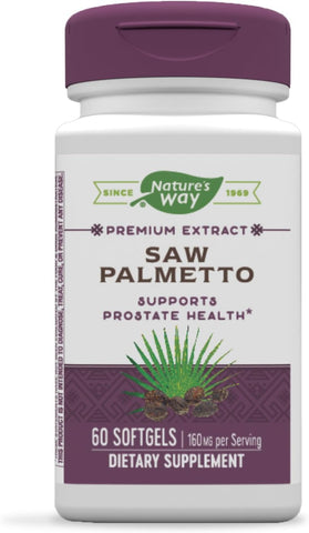 Nature's Way - Nature’s Way Extrato Premium de Saw Palmetto – 160 mg de extrato de Saw Palmetto por Porção – Suporte à Saúde da Próstata – Saúde da Próstata para Homens – Livre de Glúten – 60 Softgels