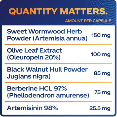 Digestive Cleanse – Fórmula Herbal com Artemísia, Berberina, Nogueira Preta, Artemisinina, Folha de Oliveira | 90 Cápsulas Vegetais - BioMatrix