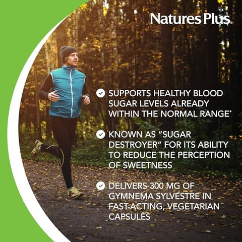 Herbal Actives Gymnema Sylvestre – 300 mg – Suplemento Botânico Ayurvédico – 60 Cápsulas Veganas (60 Porções) - Natures Plus