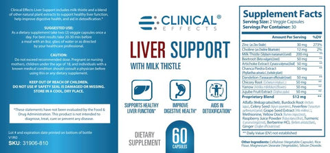 Suporte Hepático – Cardo Mariano Natural e Suplemento de Zinco – 3 Pacotes – Auxilia na Desintoxicação e Limpeza do Fígado – Promove a Função Hepática e Saúde Digestiva – Fabricado em - Clinical Effects