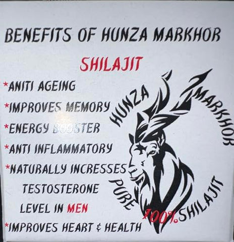 Hunza Markhor Shilajit - Suplemento Mineral de Rocha Pura do Himalaia para Homens – Marca em Destaque