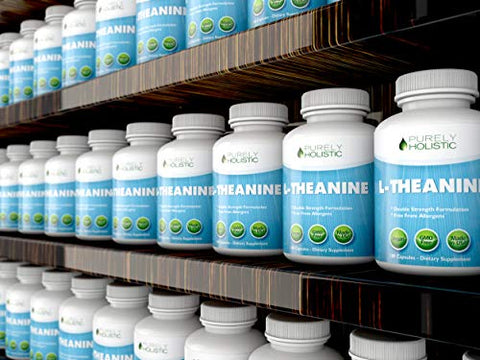 L-Theanine 200mg (Dupla Potência), 180 Cápsulas Veganas, 6 Meses de Fornecimento, Não Transgênico - Purely Holistic