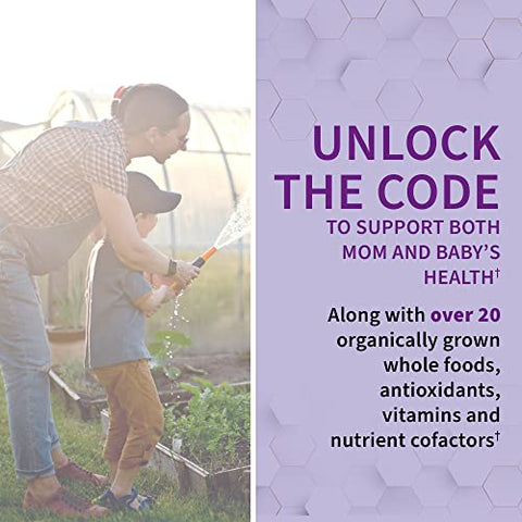 Garden of Life - Multivitamínico Pré-Natal para Mulheres da Whole Foods com Biotina e Ferro – Saúde e Nutrição para Gestantes