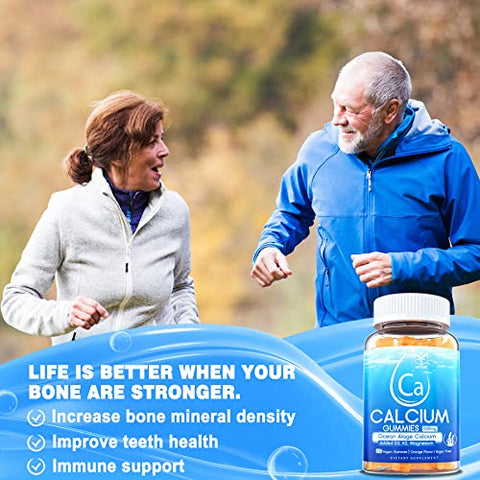 envycure - Suplemento de Cálcio à Base de Algas 600mg, Cálcio de Algas Oceânicas com Vitamina D3, K2, Magnésio, B6, B12 para Fortalecimento Ósseo, Suplemento de Cálcio e Magnésio à Base de Plantas, Sem Açúcar, Marca Ocean Algae