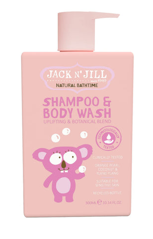 JACK N' JILL ................. SINCE 1949 - Shampoo e Sabonete Líquido Natural Jack N’ Jill para Crianças – Pele Sensível, Testado Dermatologicamente, Livre de Corantes e Sabão, Cruelty Free, Vegano – 300 mL (Embalagem de 1)