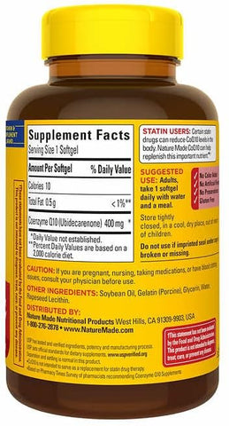 OProCyn - Nature Made CoQ10 400 mg – 90 Softgels | Potente Antioxidante para Saúde do Coração