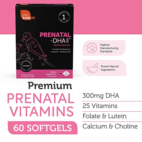 Prenatal Vitamin com DHA – Fórmula Completa para Gestantes - Zahler