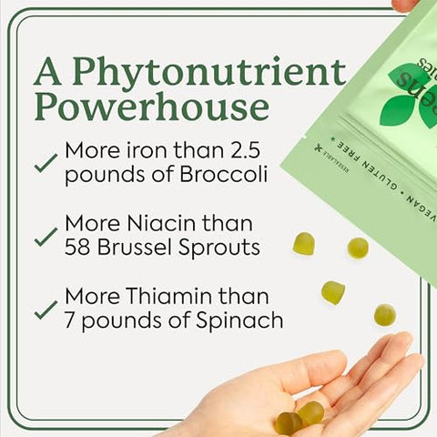 WonderGreens Gummies Super Greens com Probióticos – Multivitamínico para Bem-Estar, Energia, Imunidade e Saúde Intestinal – Sabor Maçã Verde (60 Unidades) - Plant People
