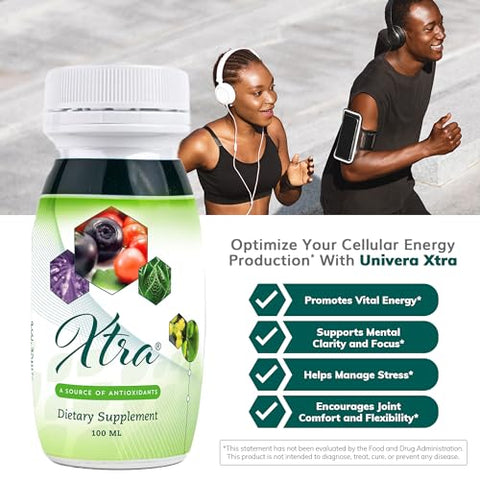 Xtra Minis: Complexo Multimineral de Frutas, 15 Ingredientes Naturais, Gerenciamento do Estresse, Foco – 15g - Univera