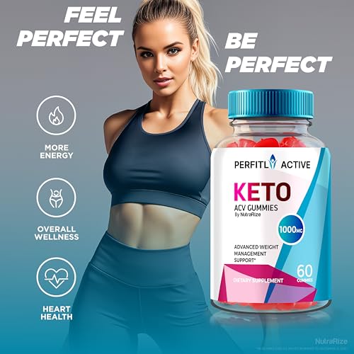 NutraRize - (3 Pack) Gomitas Perfitly Active Keto ACV para Perda de Peso Avançada, Gummies de Máxima Potência, PerfitlyActive Keto Plus ACV, Fórmula Avançada de Keto ACV, Gomitas