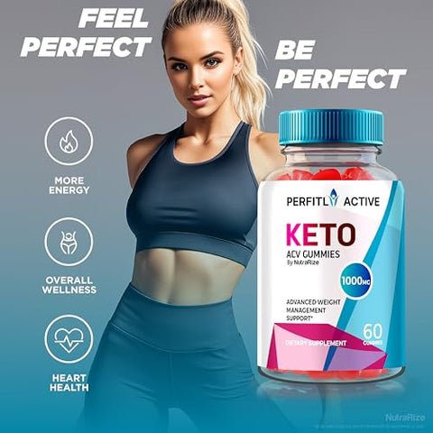 NutraRize - (3 Pack) Gomitas Perfitly Active Keto ACV para Perda de Peso Avançada, Gummies de Máxima Potência, PerfitlyActive Keto Plus ACV, Fórmula Avançada de Keto ACV, Gomitas