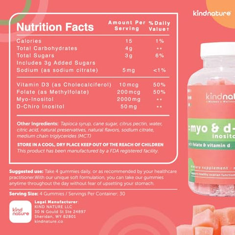 kindnature - Kind Nature Myo-Inositol: Aumente sua fertilidade naturalmente com este poderoso suplemento de 100g