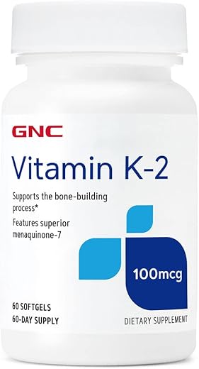 Vitamina K-2 100mcg, 60 Softgels, Suporte à Formação Óssea - GNC