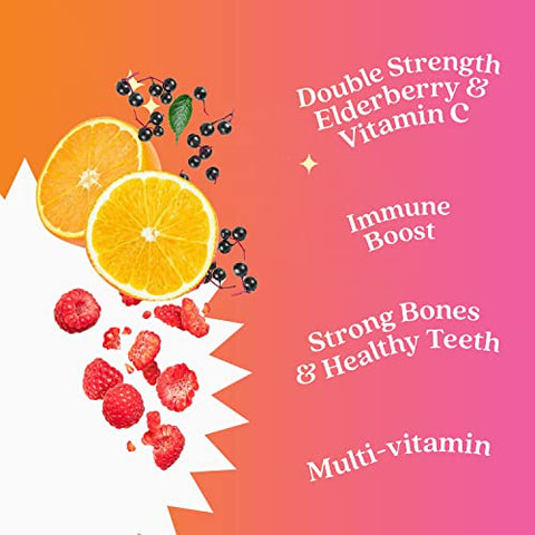 Gomas de Sabugueiro com Zinco e Vitaminas C, D, A, E, B12 – 50 un I Suporte Imunológico para Ossos Saudáveis - BeLive
