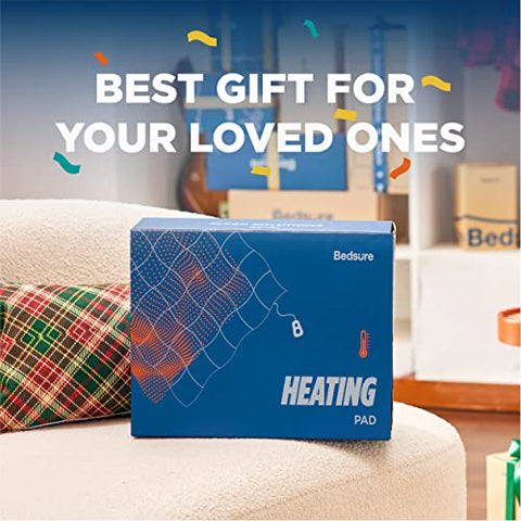 Aquecedor de Costas Bedsure para Pescoço e Ombros, Almofada Ponderada com Massagem e Vibração, Almofada Elétrica com 3 Níveis de Aquecimento