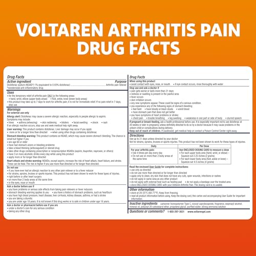 VOLTAREN - Voltaren Gel para Alívio Poderoso da Dor da Artrite – Nova Tampa de Abertura Fácil – 150 g