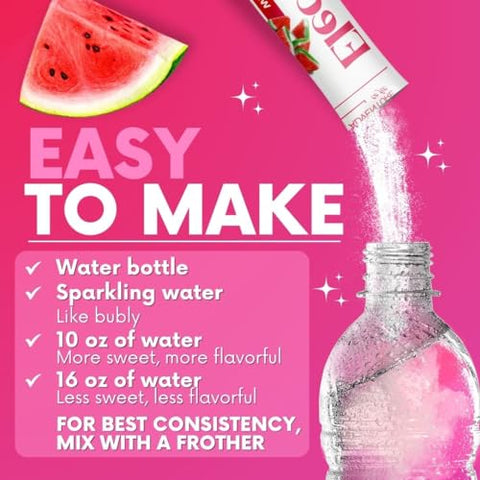 My Adventure to Fit - Pacotes de Pó de Melancia Zero Açúcar com Eletrólitos (30 Unidades) – Ingredientes Naturais, Energia Livre de Cafeína para Hidratação Refrescante – Vegano, Keto, Paleo Sem Açúcar