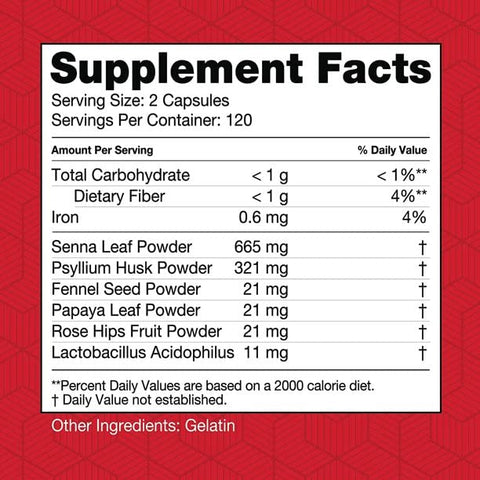 Super Colon Cleanse Psyllium com Ervas e Probióticos, 240 Cápsulas – Limpeza Intestinal Potente - Health Plus