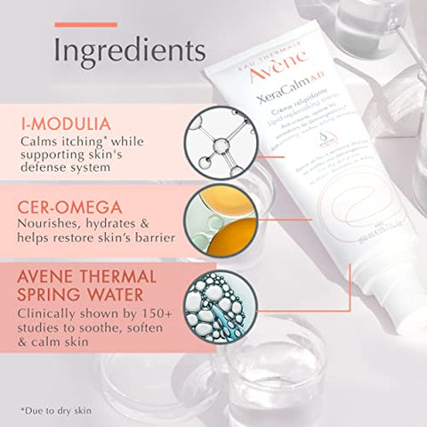Eau Thermale Avène XeraCalm A.D Bálsamo Reparador Lipídico para Pele Atópica e Eczema, Sem Conservantes, Sem Fragrância | 100ml