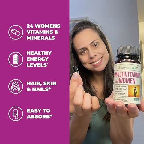 Vimerson Health - Multivitamínico para Mulheres – Completo Multivitamínico Feminino