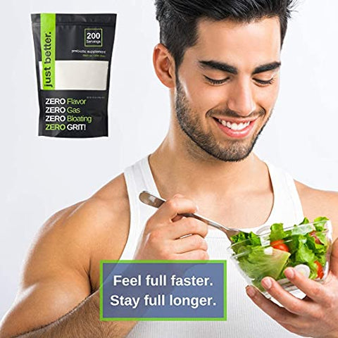 just better. - Suplemento de Fibra Prebiótica para um Intestino Saudável | Pó de Fibra sem Grit Zero Sabor e sem Inchaço ou Gases | Sensação de Saciedade Mais Rápida | Keto Não-OGM Sem Glúten Vegano 200 Porções