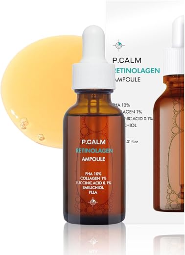 Ampola Retinolagen 30ml | Soro Vegano Sem Fragrância para Pele com Retinol, Colágeno Vegano, Bakuchiol | Cuidados com a Pele Coreanos Cruelty-Free - P.CALM