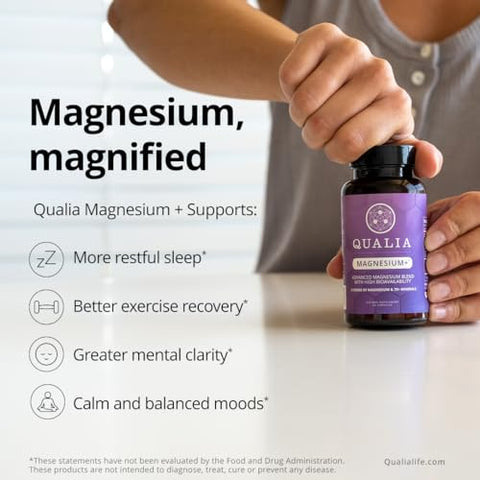 NEUROHACKER COLLECTIVE - QUALIA MAGNESIUM | Fórmula Premium de Magnésio Formulada por Médicos | Alta Bioacessibilidade a partir de 9 Formas de Magnésio