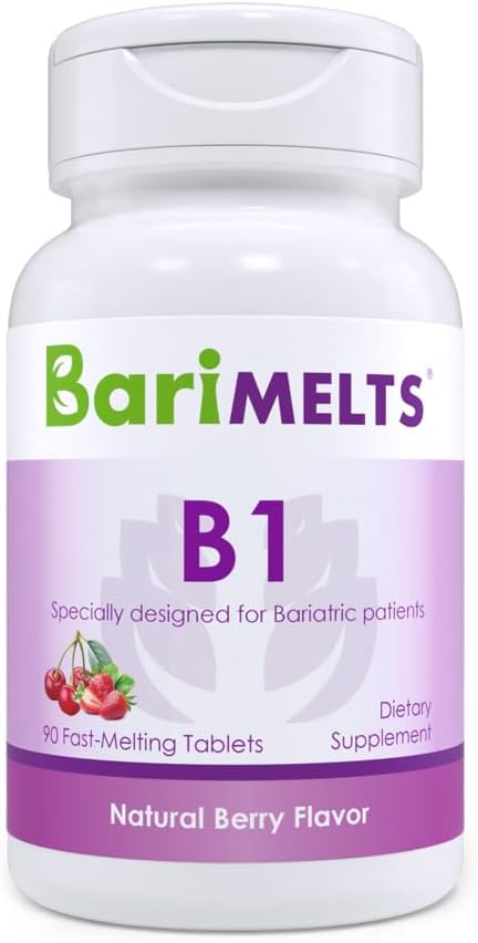Vitamina B1-3 Fornecimento de 3 Meses (90 Comprimidos de Dissolução Rápida) – Vitaminas Bariátricas Pós-Operatórias - BariMelts