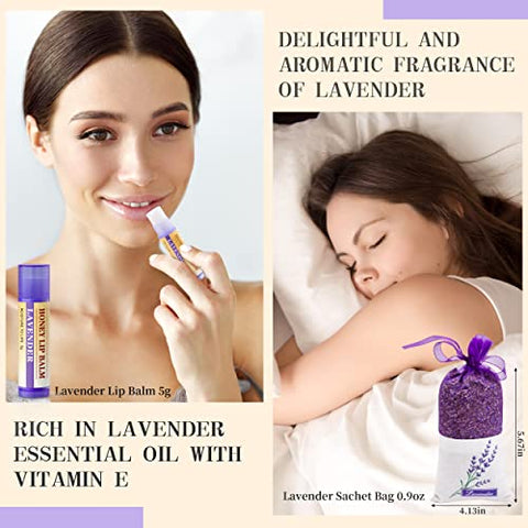 LUCOTIYA - Presentes para Mulheres, Kit de Presente de Aniversário para Mulheres, Cuidados Pessoais, Cesta de Presente para Mulheres, Ela, Amigas, Mãe, Esposa, 11 peças, Lavanda Roxa, Dia das Mães, Presentes para Mulheres