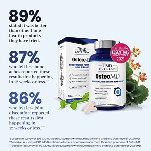 OsteoMD – Suporte Completo para Mulheres e Homens – Promova Densidade com Vitamina D – Hidroxiapatita com Vitamina D3 - 1MD Nutrition