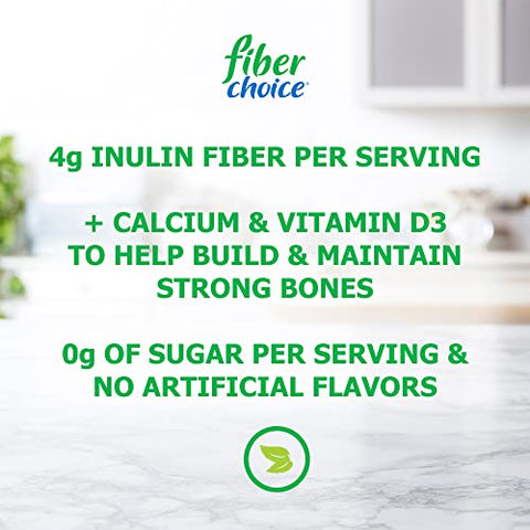 Comprimidos Mastigáveis de Fibra Prebiótica Diária para a Saúde Óssea com Cálcio - Fiber Choice