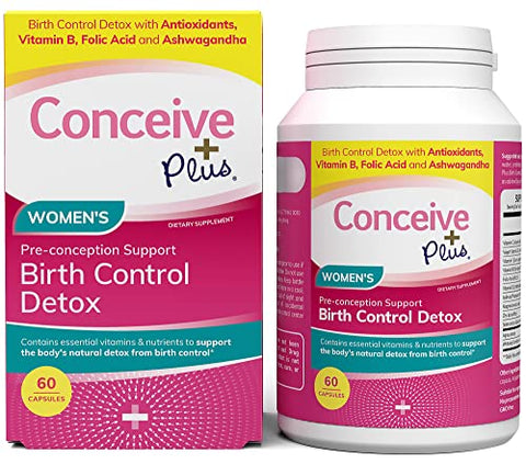 Suplemento Detox para Controle de Natalidade – Melhor Pré-natal para Mulheres – Equilíbrio Hormonal - CONCEIVE PLUS