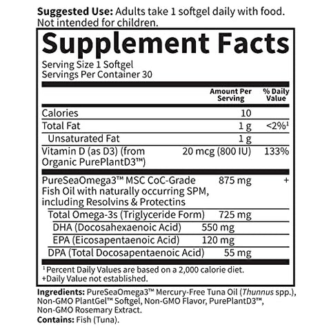 DHA Ômega-3 para Gestantes – 550mg DHA – Óleo de Peixe - Garden of Life