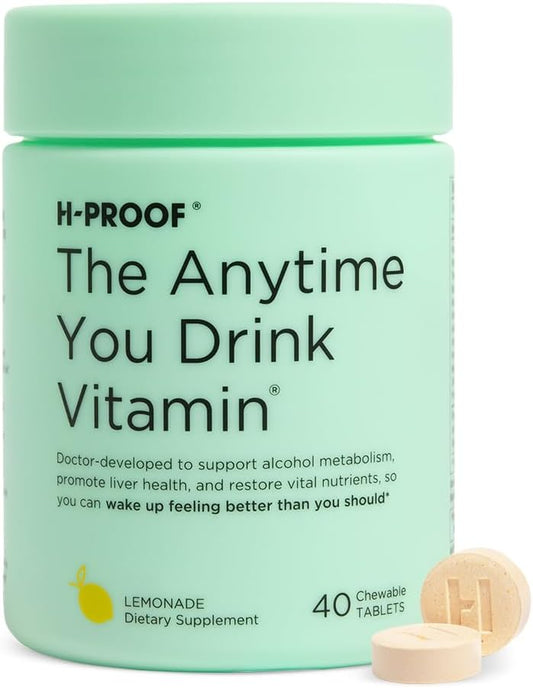 H-PROOF - Vitamina para Saúde do Fígado a Qualquer Hora – Marca: Anytime You Drink