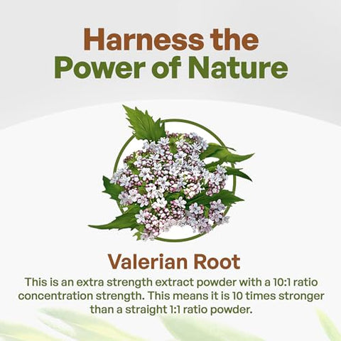 Extrato de Raiz de Valeriana em Pó 10:1 Extra Forte 227 g. Extrato de Valeriana Suplemento Herbal - Go Nutra