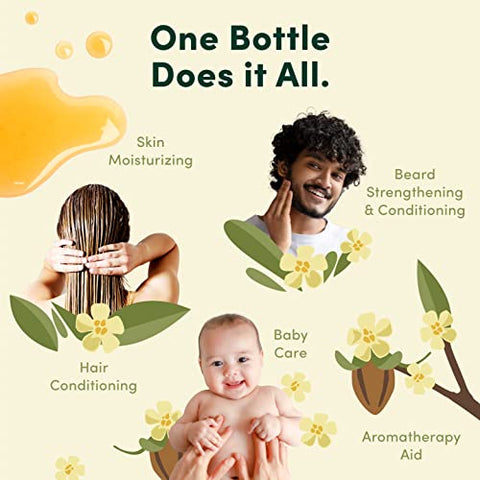 HobaCare - Óleo de Jojoba Puro 100% – Prensado a Frio para o Couro Cabeludo – 30ml