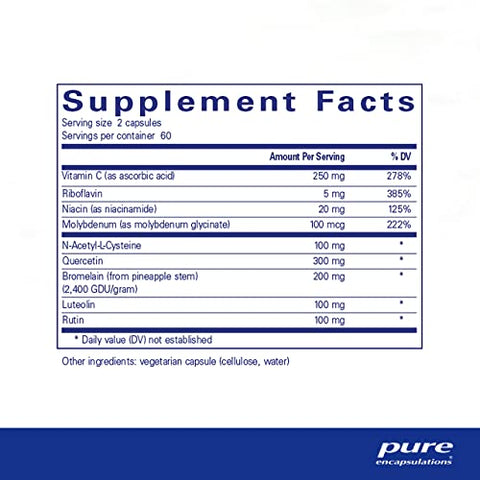 Hist Reset | Suporte para Saúde Nasal e Respiratória* | 120 Cápsulas - Pure Encapsulations