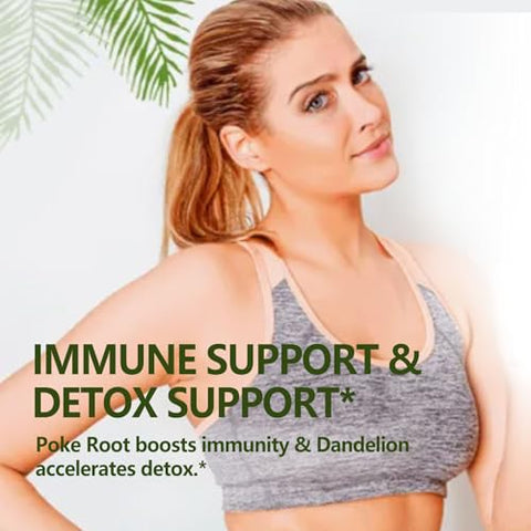 Eubrition - Poke Root Natural Liquid Drops – Embrace Wellness, Não-OGM, Vegano, Suplemento Herbal Livre de Álcool, Desenvolvido para Suporte Linfático, Imunológico e Detox, 60 ml