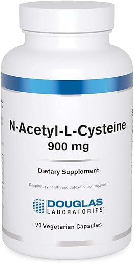 N-Acetyl-L Cysteine (900 mg) | Precursor de Glutationa para Proteção Antioxidante | 90 Cápsulas - Douglas Laboratories