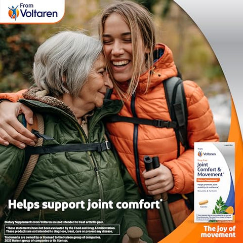 VOLTAREN - Voltaren: Suplemento Voltaren para Conforto e Mobilidade das Articulações com Boswellia e Cúrcuma para Suporte Articular, Movimento e Flexibilidade – Frasco com 30 Comprimidos