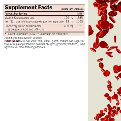 ANDREW LESSMAN - Andrew Lessman Iron Plus 180 Cápsulas – 18mg Ferro, Ferro Aminoácido Quelato 100% Puro (Glicinato) – Compre Agora!