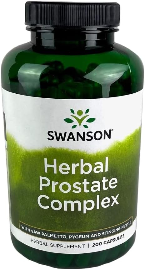 Complexo Herbal para Próstata – Suplemento Masculino – Com Pygeum e Saw Palmetto - Swanson