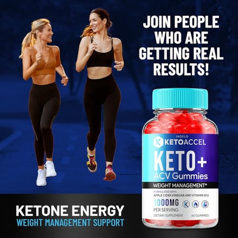 Indelo - Keto Accel ACV Gummies – Avaliações dos Gummies Keto Accel, Gerenciamento Avançado de Peso, Fórmula Keto Accell 1000mg (1 Pacote – 60 Gummies)