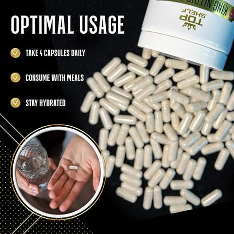 Join Top Shelf Grind - Suplemento de Óxido Nítrico para Homens 6 em 1, Alpha Fluxo Sanguíneo, Impulsionador de Resistência, Força, Energia, Resistência | 120 Cápsulas