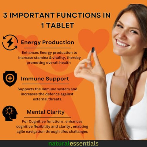 naturalessentials - 36000 Mg Gold Grade Puro Orgânico Himalaia Shilajit Resina Comprimidos, Rico em Ácido Fúlvico